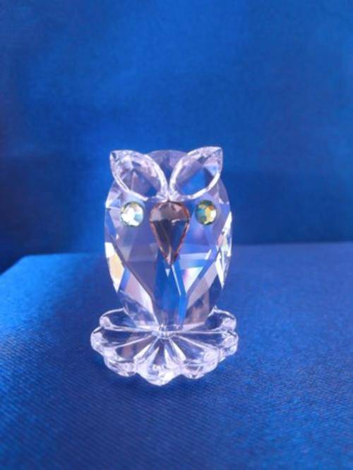 Stunning Cut Glass Austrian Crystal Owl