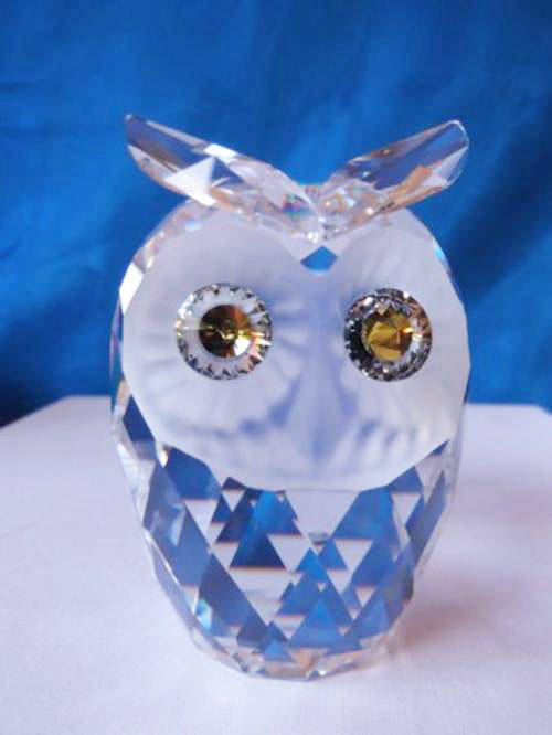 Swarovski Crystal "LARGE OWL" Retired & Rare