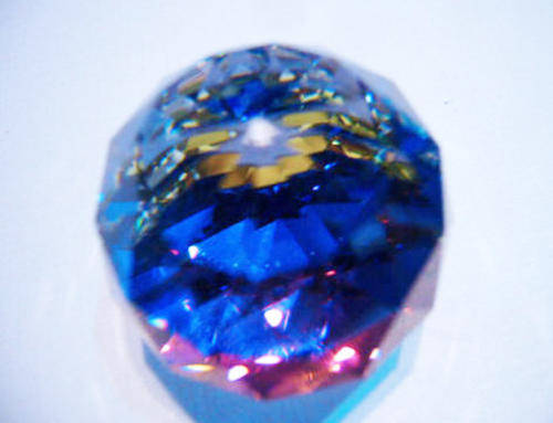 SWAROVSKI CRYSTAL Paperweight Small Blue Pink Orange