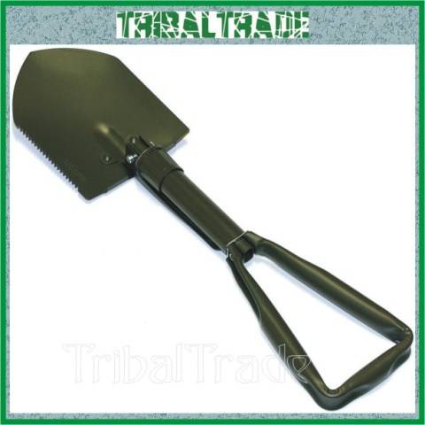 4 to Go!! COMPACT CAMPING / TRAVEL / MILITARY FOLDING SHOVEL - Spade, Dibble Pick, Saw - GREAT ITEM!