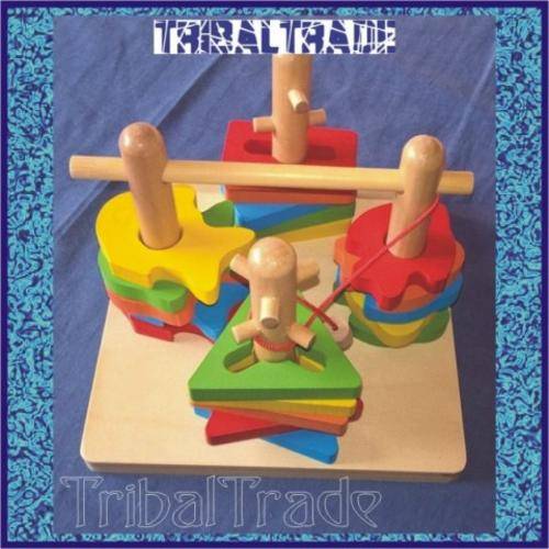 EDUCATIONAL WOODEN TOYS - Shapes, Colours, Numbers - Improves Learning Ability!! SALE!!