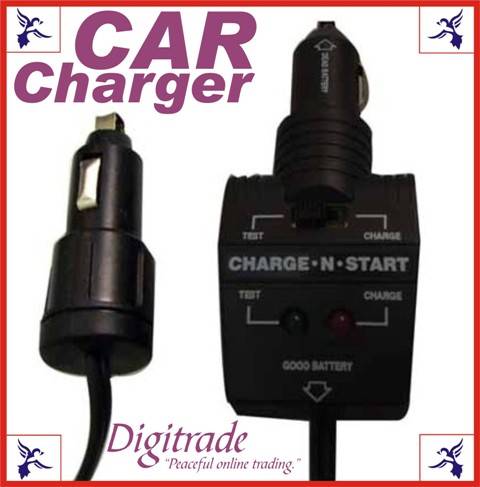 CHARGE & START CAR CHARGER - Plug into your cigarette lighter and start! - 4.5m long.