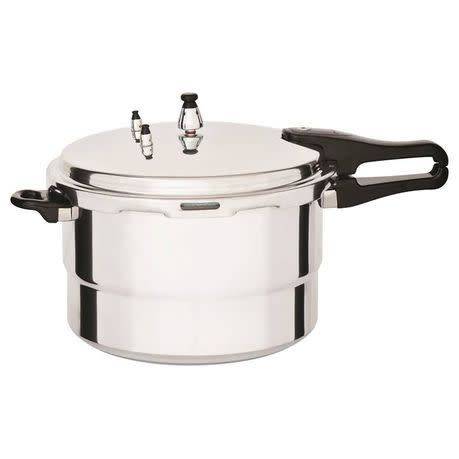 BOCINI - 5lt PRESSURE COOKER - STAINLESS STEEL - EMERGENCY RELEASE VALVE - AUTO LOCK HANDLE