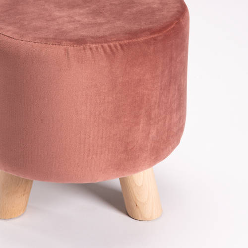 STOOL - BLUSH / SOLID BEECH LEGS