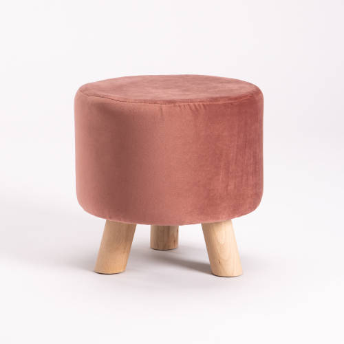 STOOL - BLUSH / SOLID BEECH LEGS