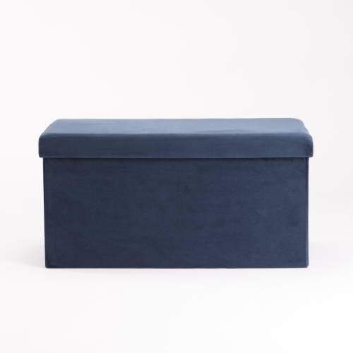 DOUBLE OTTOMAN - BLUE VELVET