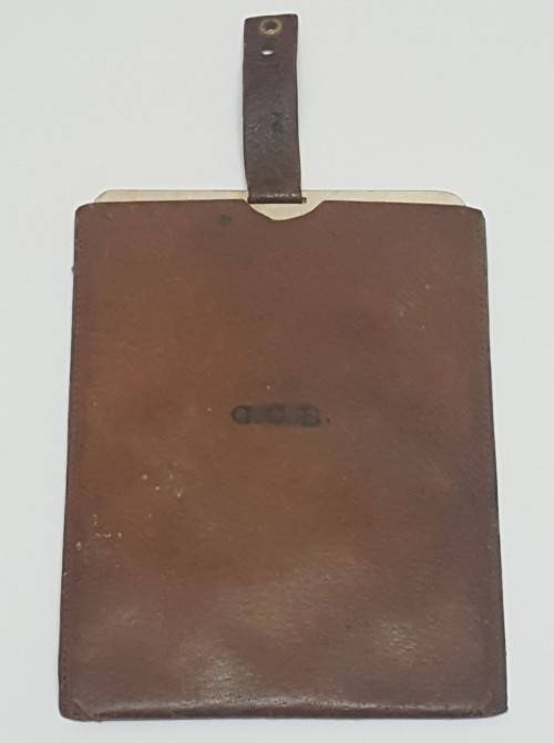 Rare Military Shaving Mirror With Leather Case  - Likely From WW1