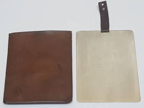 Rare Military Shaving Mirror With Leather Case  - Likely From WW1