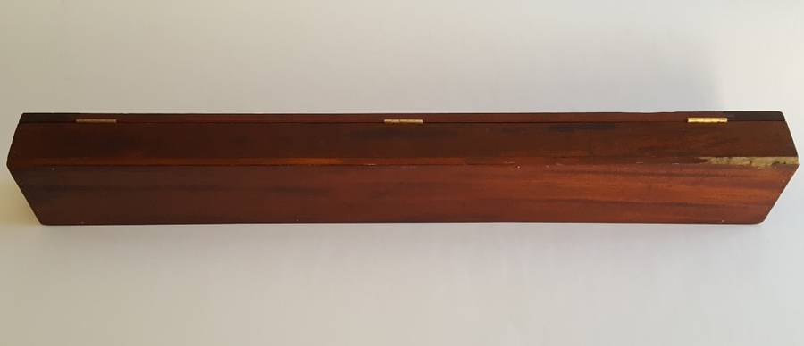 REDUCED! Large Boxed Brass and Steel Arclight Rolling Ruler With A History, circa 1958.