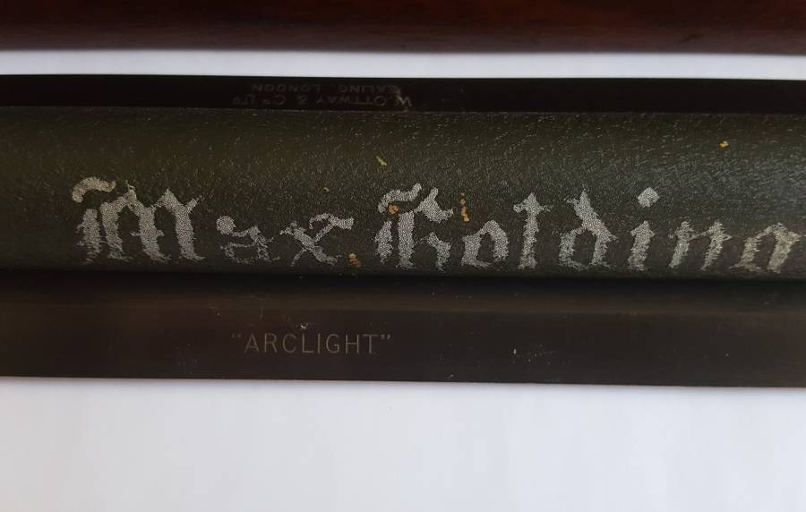 REDUCED! Large Boxed Brass and Steel Arclight Rolling Ruler With A History, circa 1958.