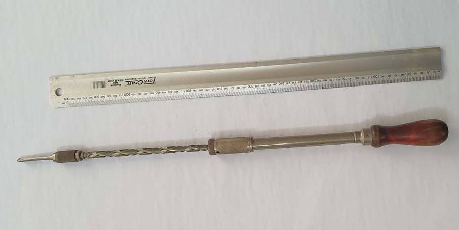 Vintage Millers Falls No. 620A Double Spiral Ratcheting Screwdriver (Pump Action Large Screwdriver)