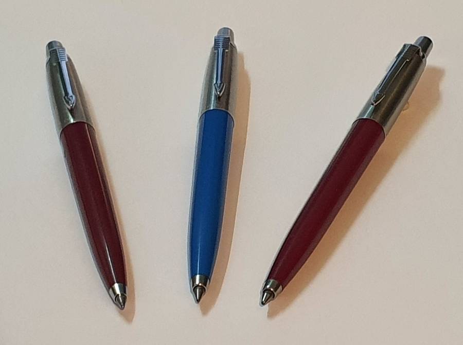 A Trio of Parker Ball Point Pens  All in Good Working Condition