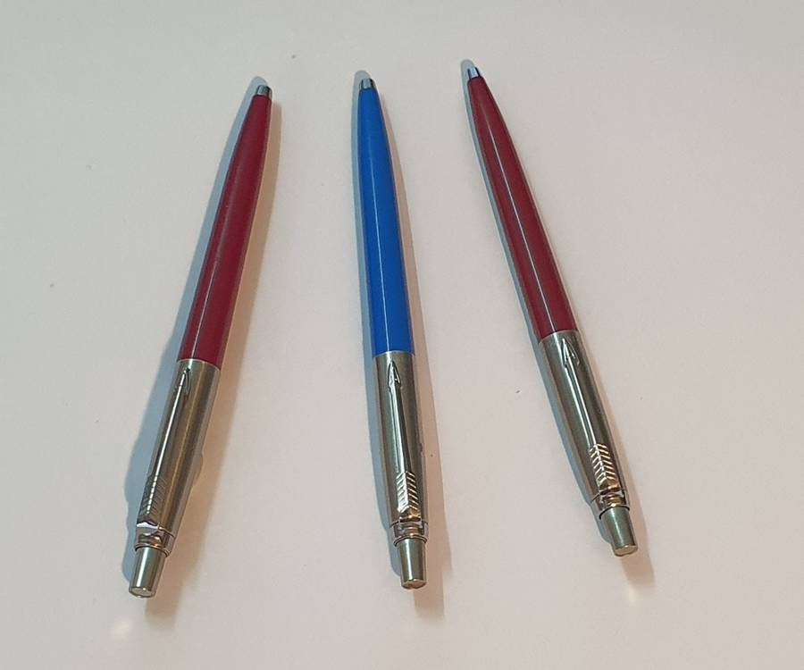 A Trio of Parker Ball Point Pens  All in Good Working Condition
