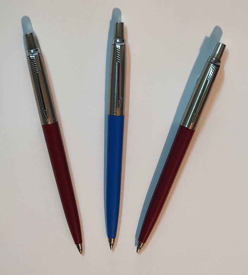 A Trio of Parker Ball Point Pens  All in Good Working Condition