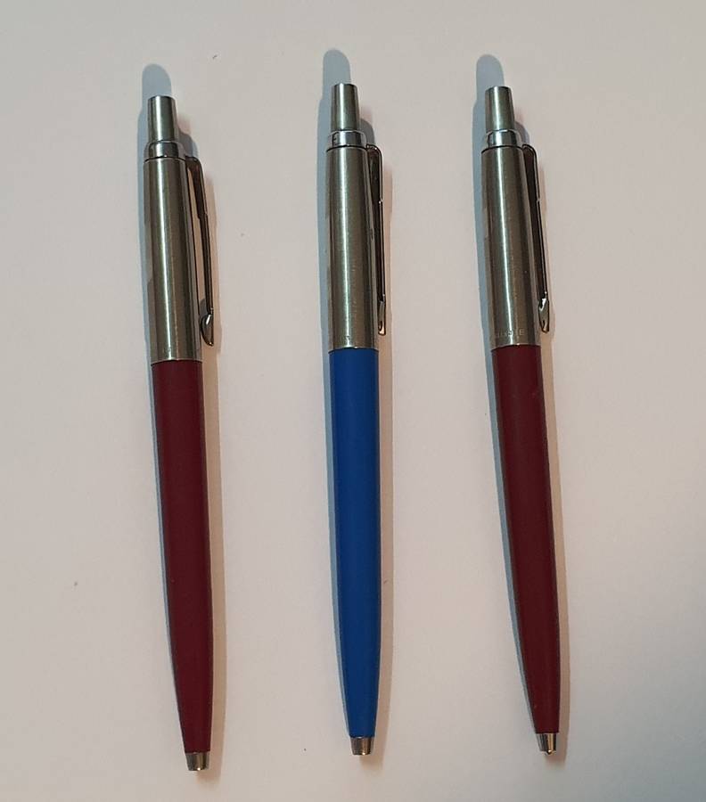 A Trio of Parker Ball Point Pens  All in Good Working Condition