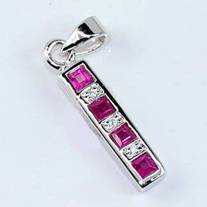 GORGEOUS NATURAL RUBY SOLID STERLING SILVER PENDANT!