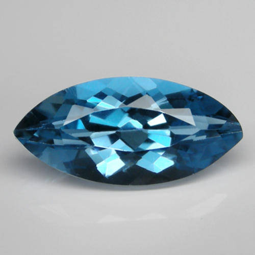 STRIKING 4.25 CTS NATURAL LONDON BLUE TOPAZ - WOW!!!