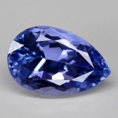 BREATHTAKING 1.93 CT PEAR CUT 100% NATURAL INTENSE VIOLET BLUE TANZANITE!