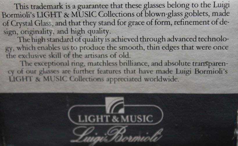 Luigi Bormioli Blown Crystal Liquer Glasses