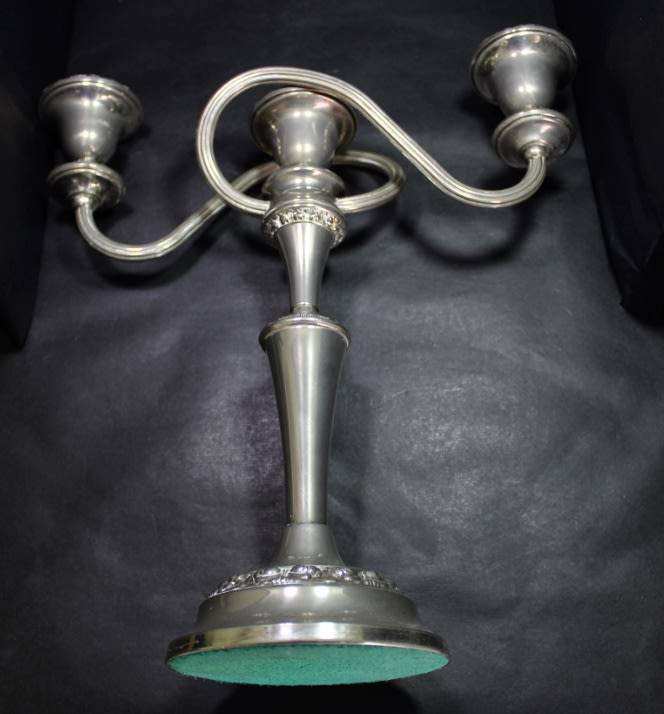 Vintage Silver Plated IANTHE 3-Sconce Candelabra Candle Holder