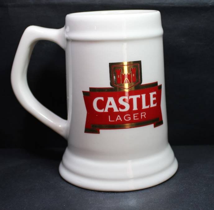 Castle Lager Charles Glass Beer Mug