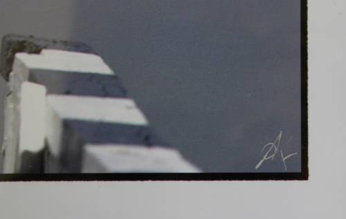 Pied Kingfisher on Bridge Post, Framed Original Photograph by Paul Farrell.