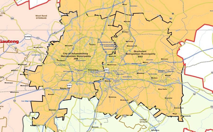 South Africa Municipal Boundaries Provincial Maps on 16GB USB Drive Digital Format