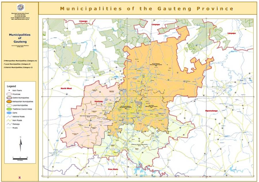 South Africa Municipal Boundaries Provincial Maps on 16GB USB Drive Digital Format