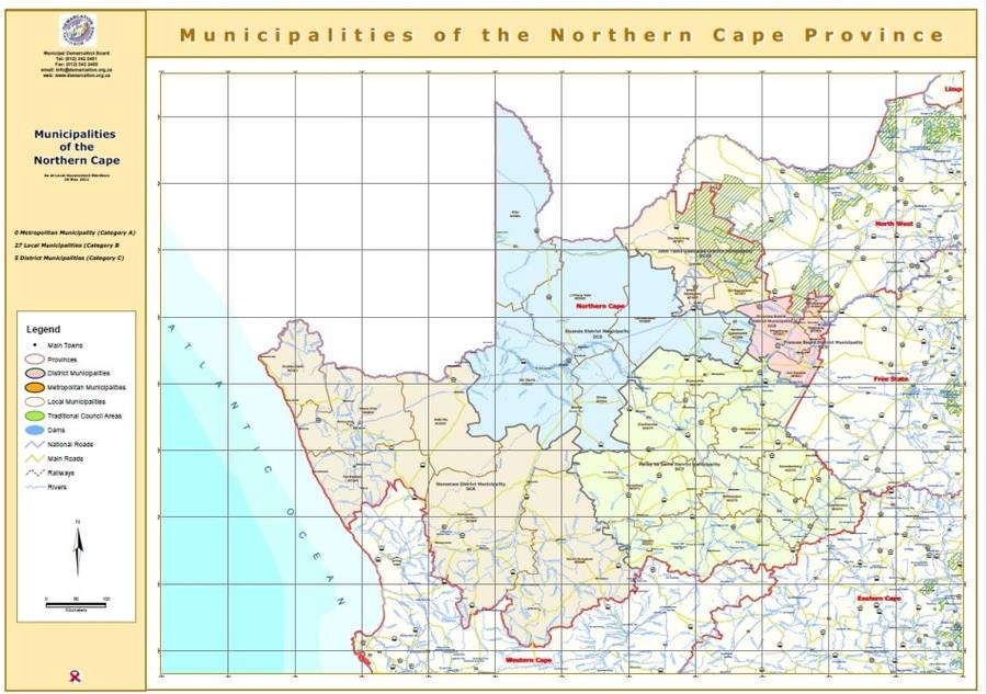 South Africa Municipal Boundaries Provincial Maps on 16GB USB Drive Digital Format