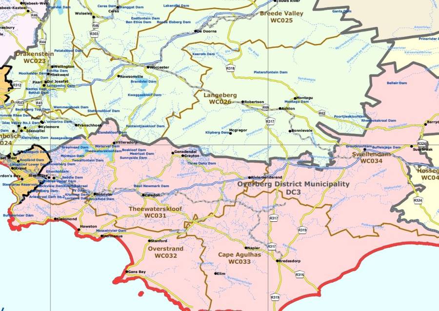 South Africa Municipal Boundaries Provincial Maps on 16GB USB Drive Digital Format