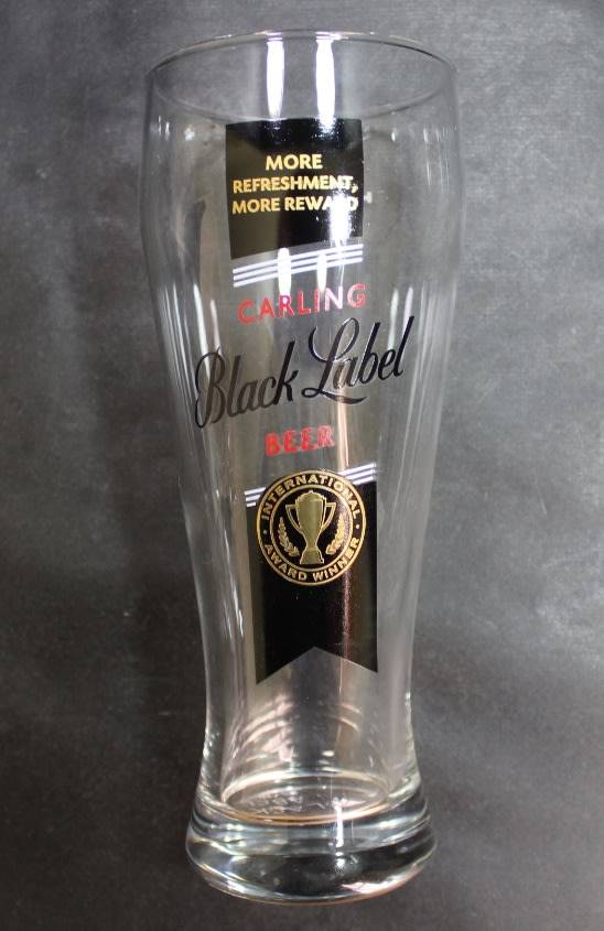 Set of Four Carling Black Label 500ml Beer Glasses.