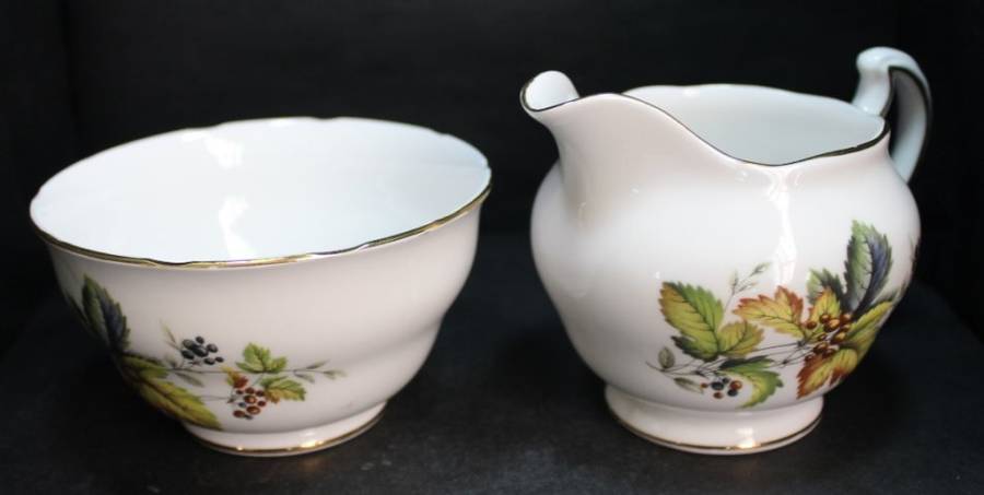 Ridgway Potteries Royal Vale Bone China Milk Jug and Sugar Basin