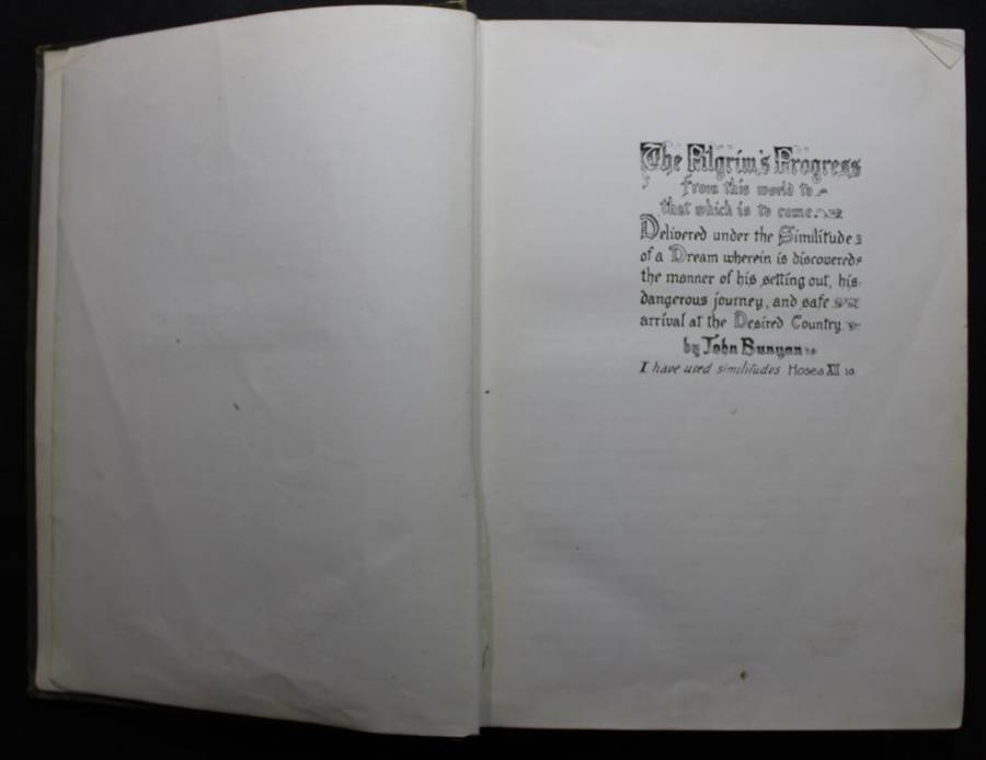 The Pilgrims Progress by John Bunyan (@1910 Edition).