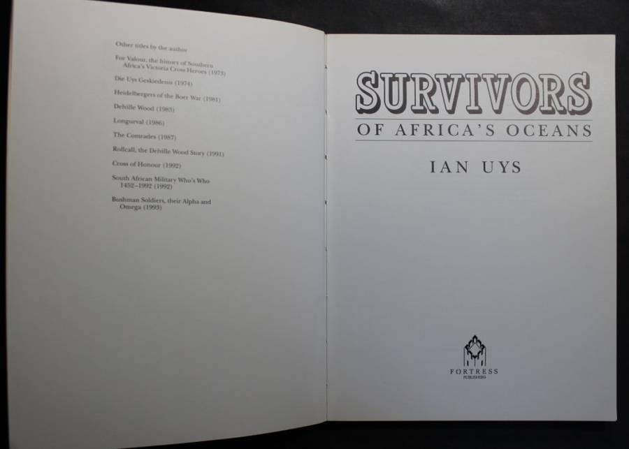 Survivors of Africa's Oceans by Ian Uys, Softcover Book