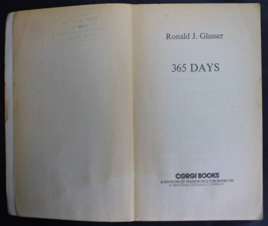 365 Days by Ronald J Glasser M.D. Softcover Book