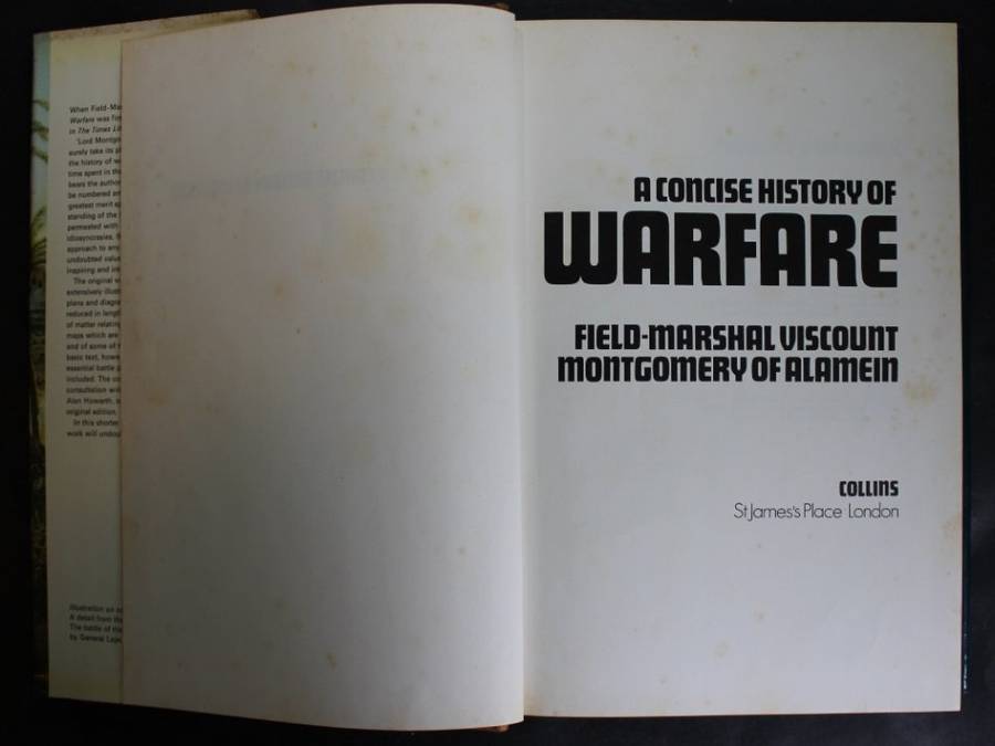A Concise History of Warfare by Field-Marshal Viscount Montgomery of Alamein, Concise Edition, Hardc