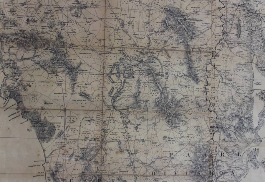 South Western Districts, Cape and Malmesbury, Reproduction Printed  Wall Map