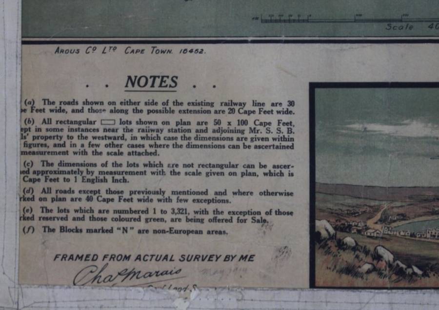Vintage Plan of Part of the Township of Saldanha Bay 1914, Poster Print.