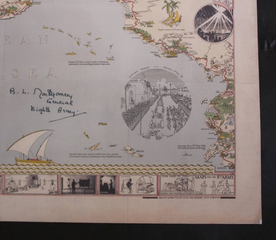 Historical Record of the 46 Survey Company - North Africa Campaign WW2 Map Reproduction Print