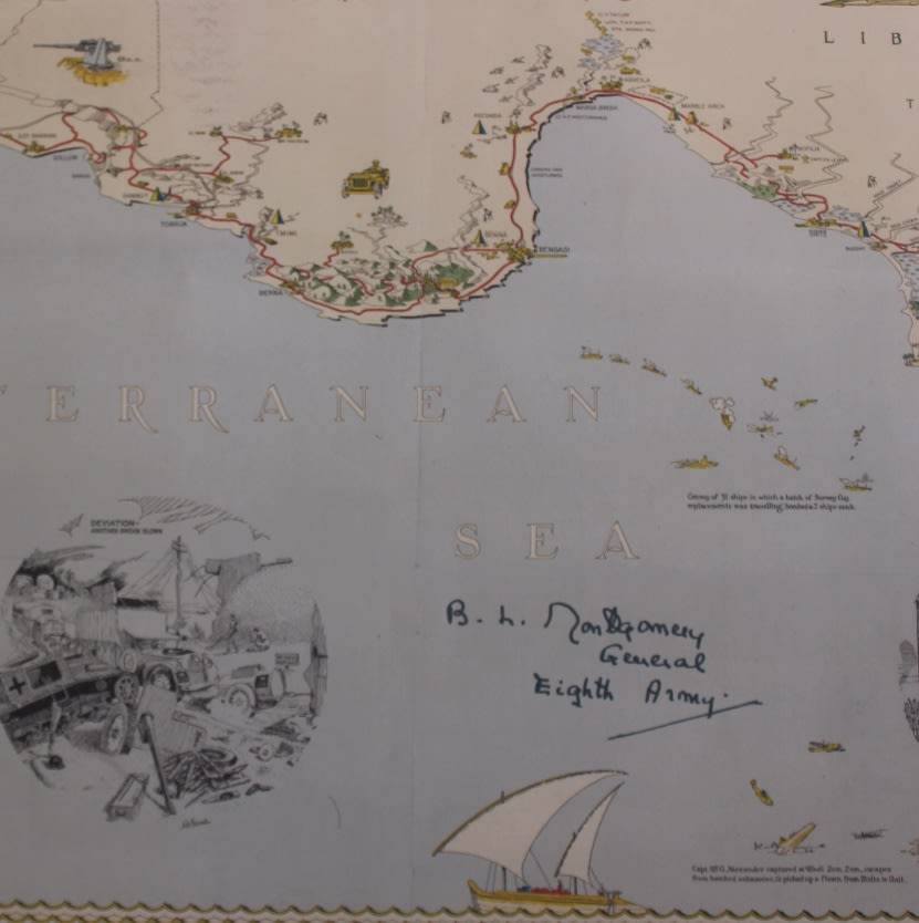 Historical Record of the 46 Survey Company - North Africa Campaign WW2 Map Reproduction Print
