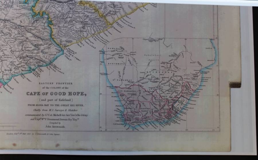 Eastern Frontier of the Colony Of the Cape of Good Hope Wall Map 1853, Reproduction Print