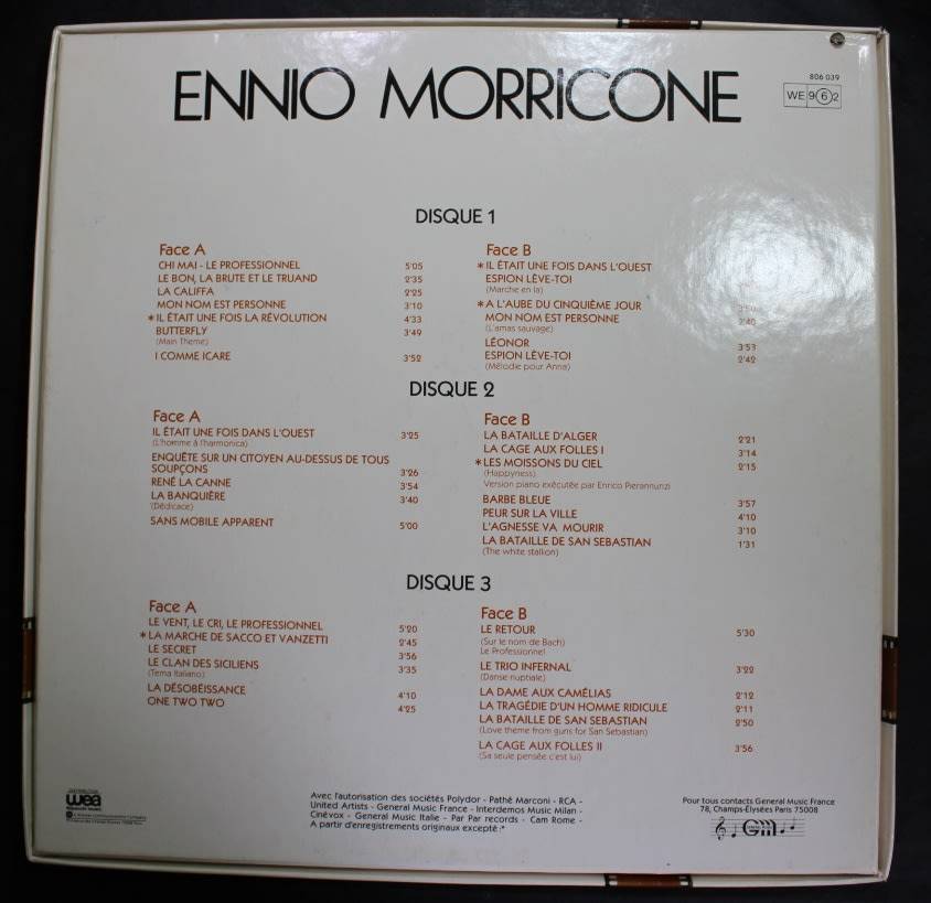 Ennio Morricone Le Professional 3 x Vinyl LP Box Set
