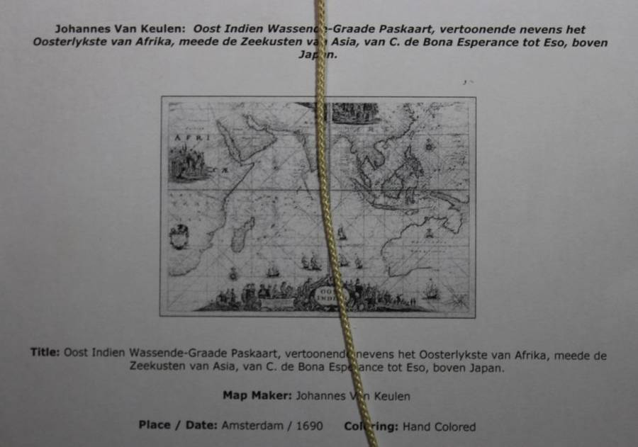 Oost Indies Map by Johannes van Keulen, 1690 - Framed Reproduction Print