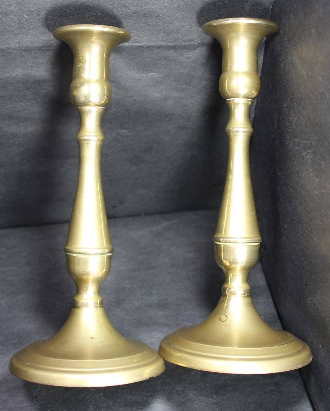 Pair of Vintage Brass Candlestick Holders