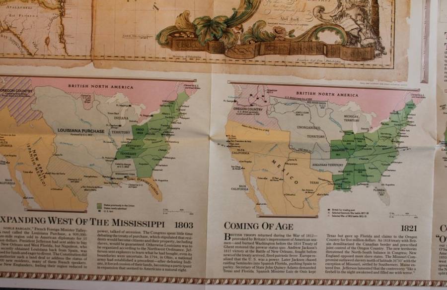 National Geographic Folded Map of The United States Sept 1987