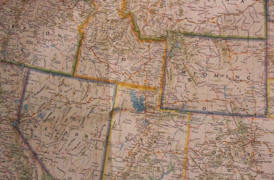 National Geographic Folded Map of The United States Sept 1987