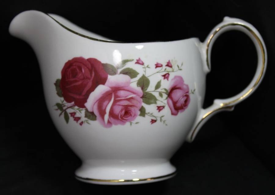 Queen Anne Fine Bone China Pink Rose Pattern Milk Jug