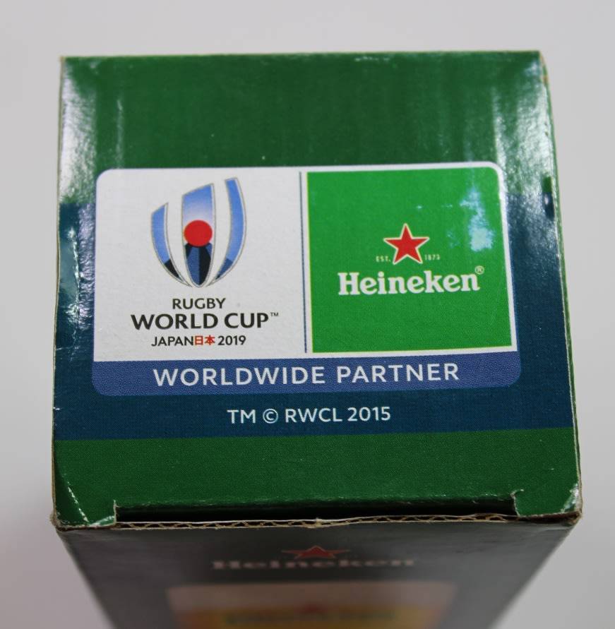 Heineken Bar Mat & Beer Glass RWC Japan 2019 with Heineken Picture