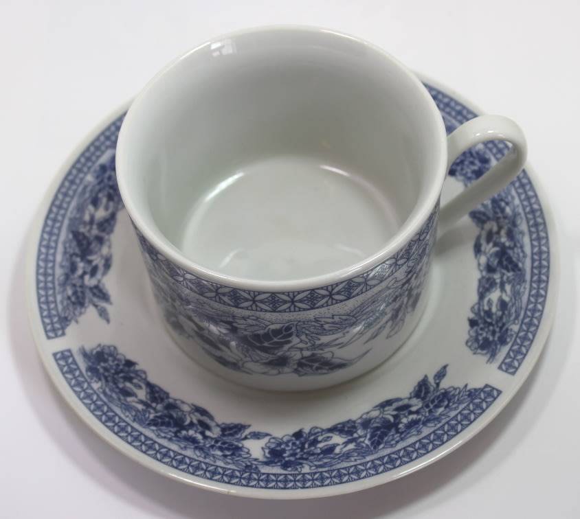 Blue England Tea Set 6 Cups & Saucers