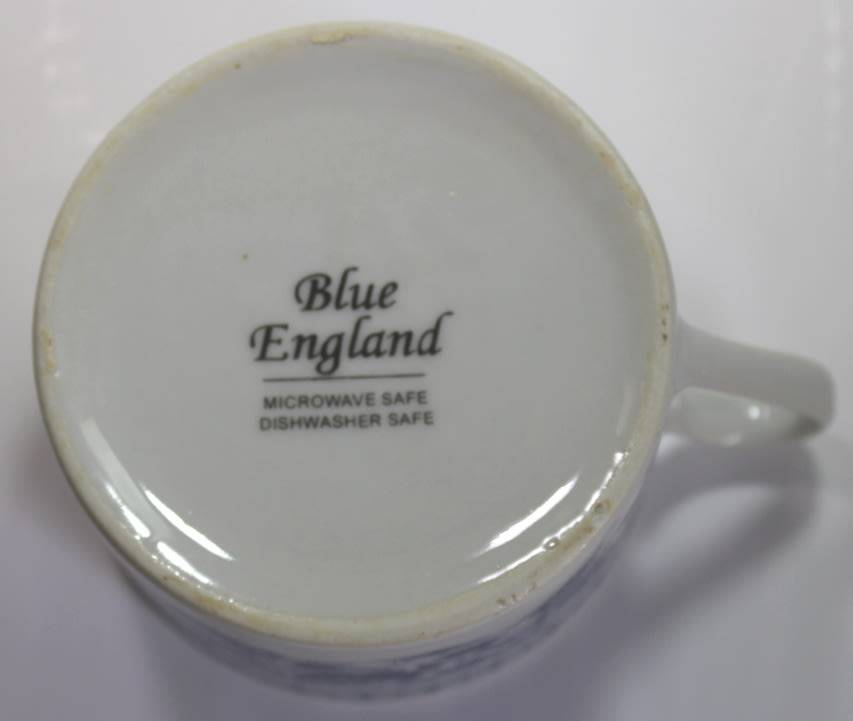 Blue England Tea Set 6 Cups & Saucers